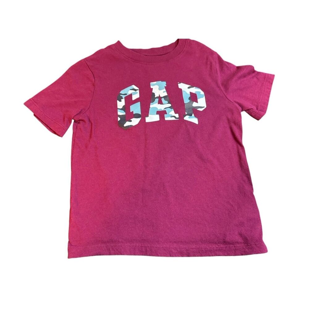 Branna's Baby Gap Girls Size 4T Year Old Blue Camo Logo T Shirt Top